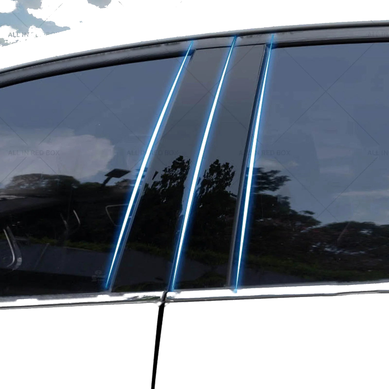 Honda Civic 6 x Black Pillar Post Cover Trims (2022)