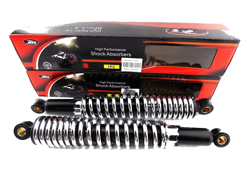 Suzuki SP370 340mm JBS Black/Chrome Rear Shock Absorbers