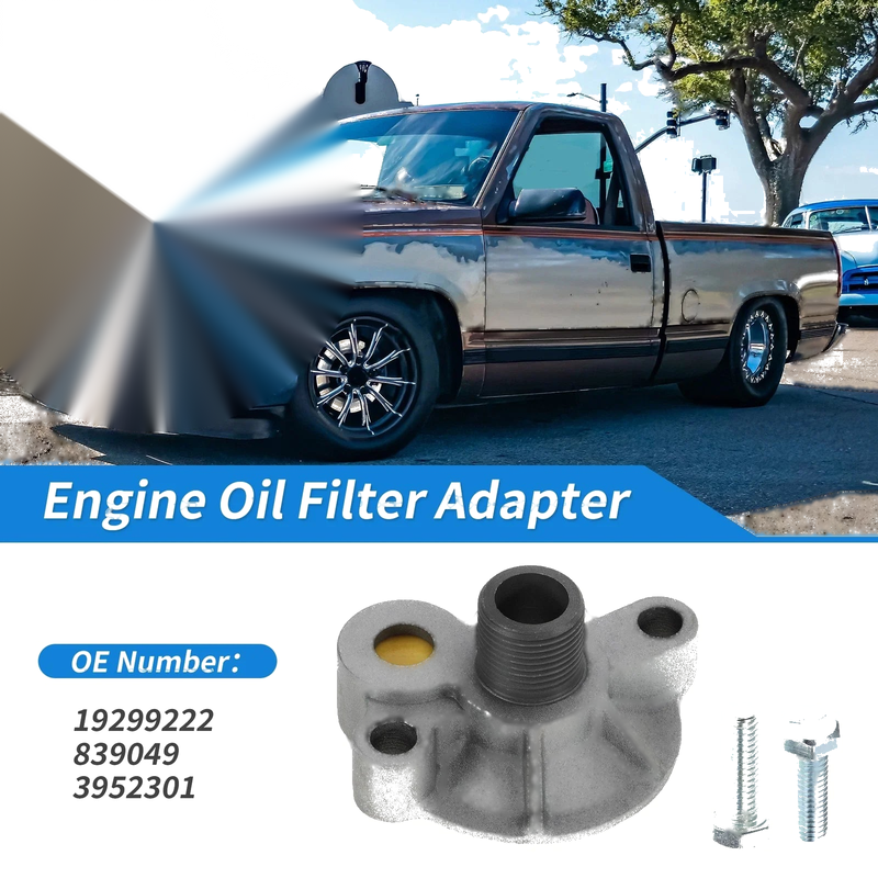 Chevy 283 305 327 350 383 396 Engine Engine Oil Filter Adapter