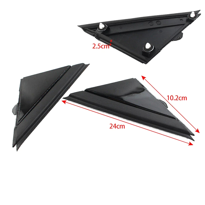 Fiat 500 Glossy Black Door Mirror Flag Cover (2012-2019)