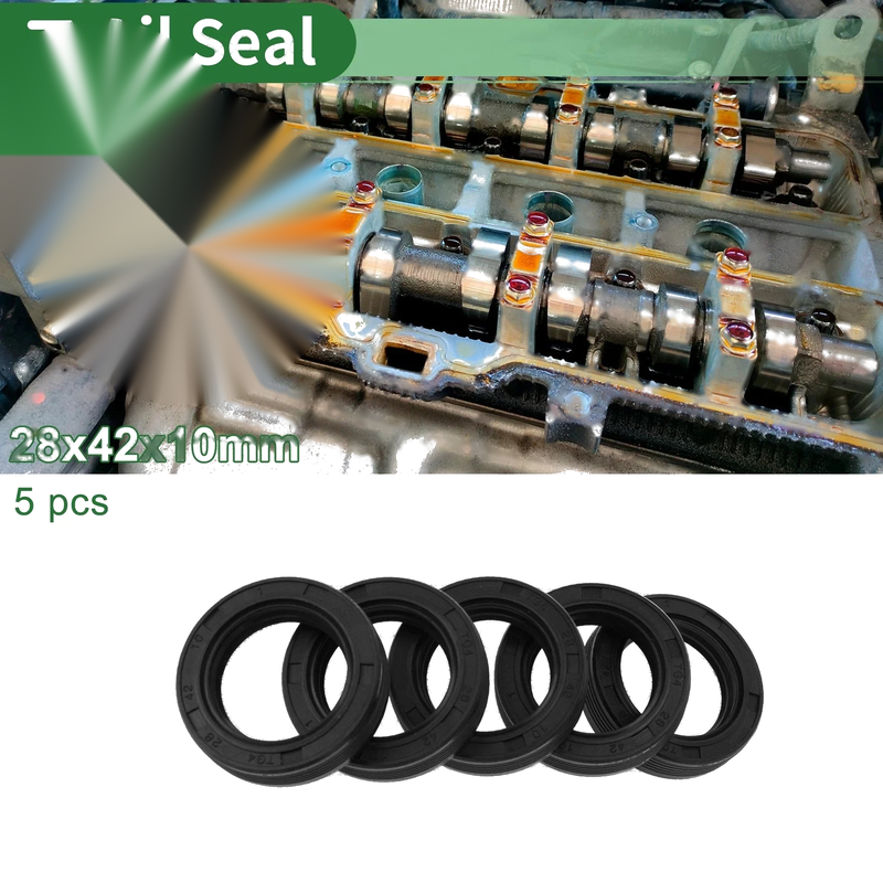 Make Model Oil Seal Rotary Shaft Seal NBR Black 28x42x10mm