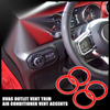 Jeep Wrangler 4 x Air Conditioner Vent Accents Outlet Frame Covers (2018-2023)