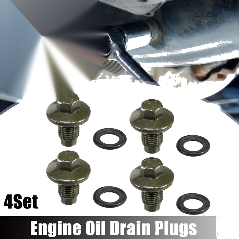 Ford Focus M14x1.5 Oil Drain Plug Set (4) with Washer (2000-2018)