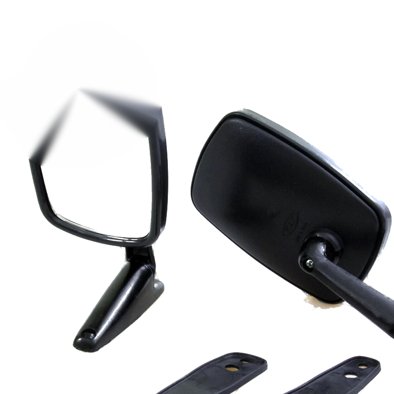 Square Black Door Mirrors x2
