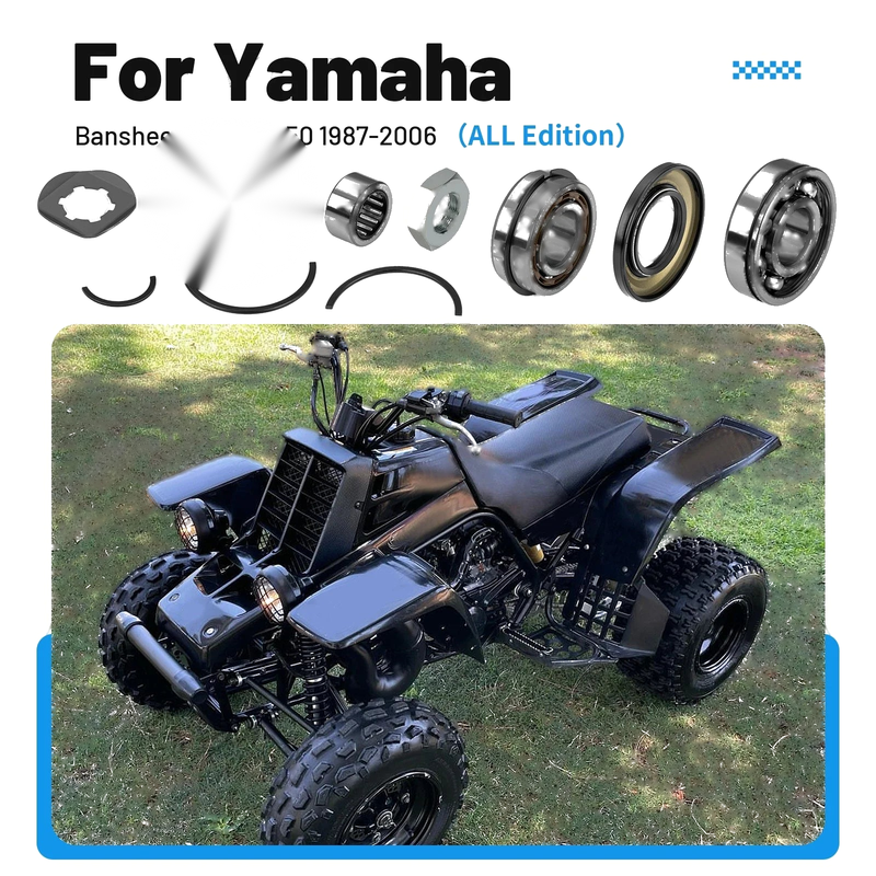 Yamaha Banshee 350 Transmission Bearings Kit with Circlip (1987–2006)