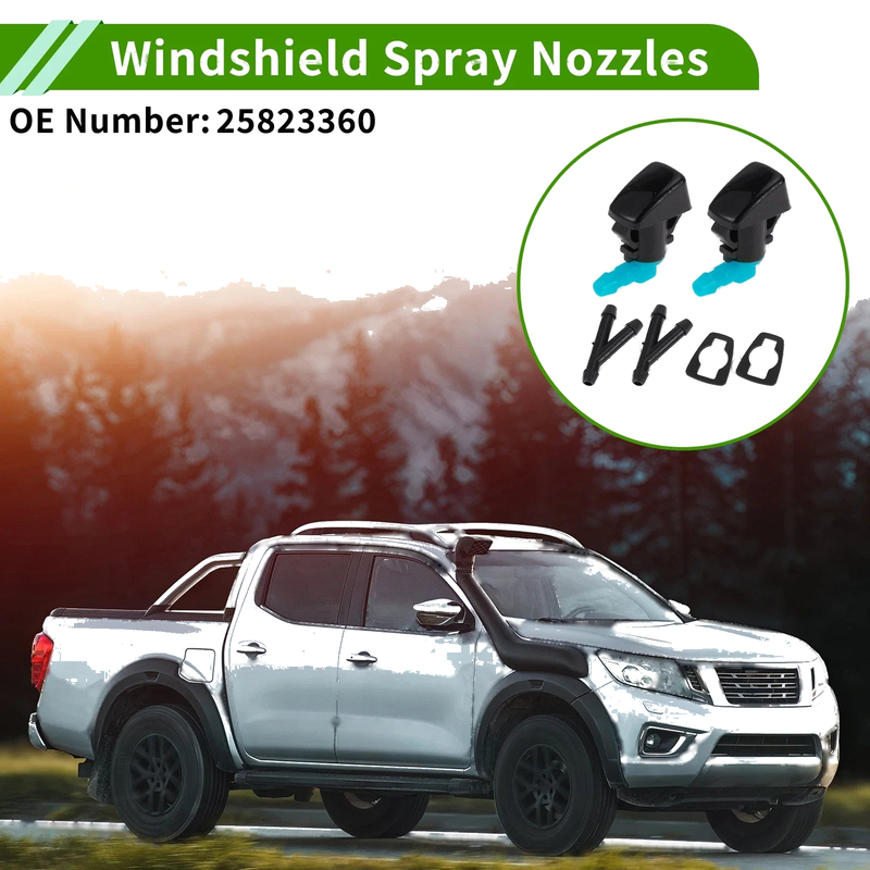 Chevrolet Windshield Washer Nozzle & 2 x Hose Connectors (2013-2017)