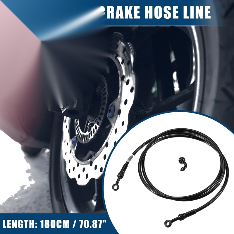 1set 180cm Length Motorcycle Hydraulic Brake Line Oil Hose Fitting with Banjo