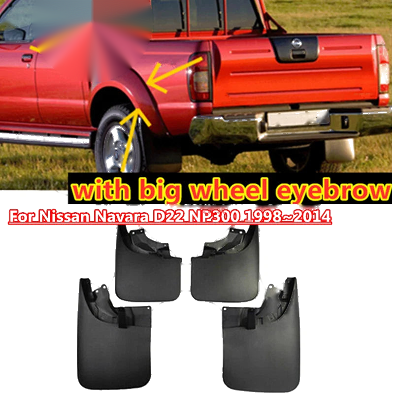 Nissan Navara D22 NP300 Mud Splash Guards 2 x (1998–2014)