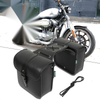 Motorcycle Pair 2 x Motorcycle Saddlebag Tool Bags Quick Release Buckles