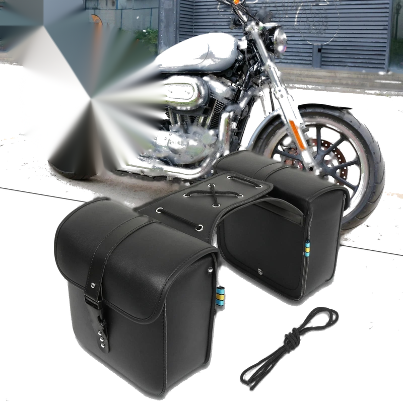 Motorcycle Pair 2 x Motorcycle Saddlebag Tool Bags Quick Release Buckles