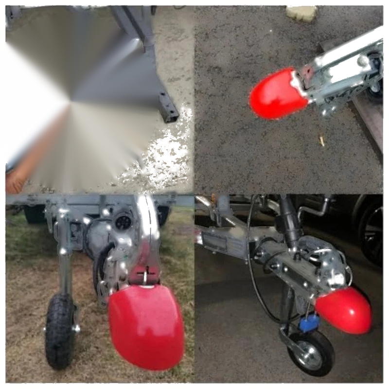 Protective Cover 50MM Trailer Ball Red Plastic