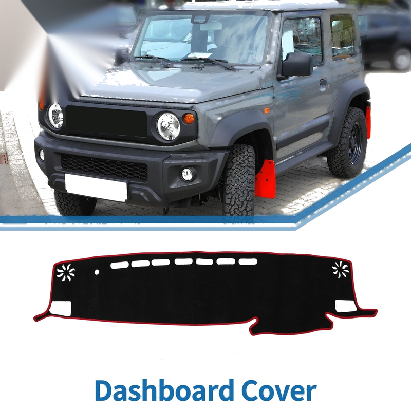 Toyota Highlander 2021-2024 Black Red Dashboard Cover Mat