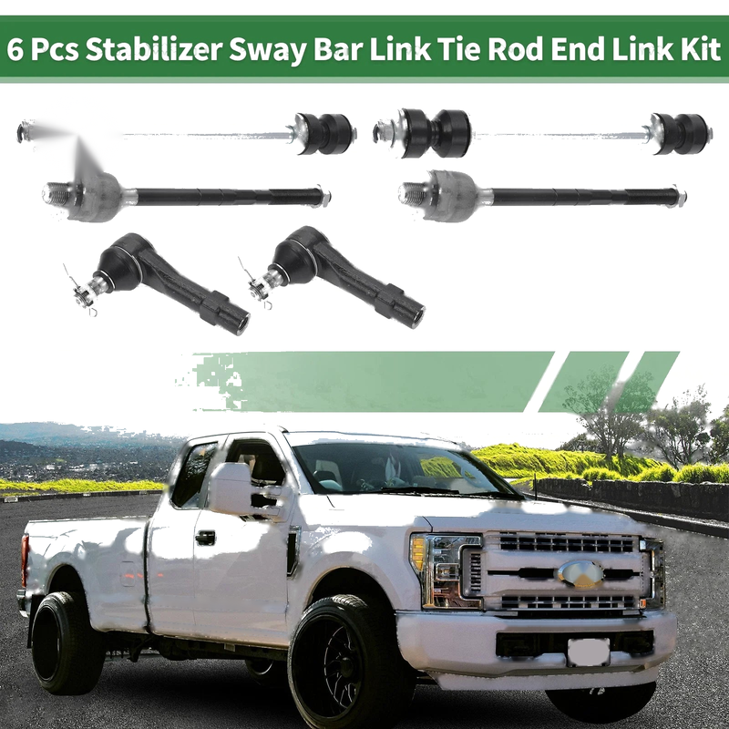 Ford Explorer 6 x Front Suspension Kit Tie Rod Ends & Sway Bar Link (2002-2010)