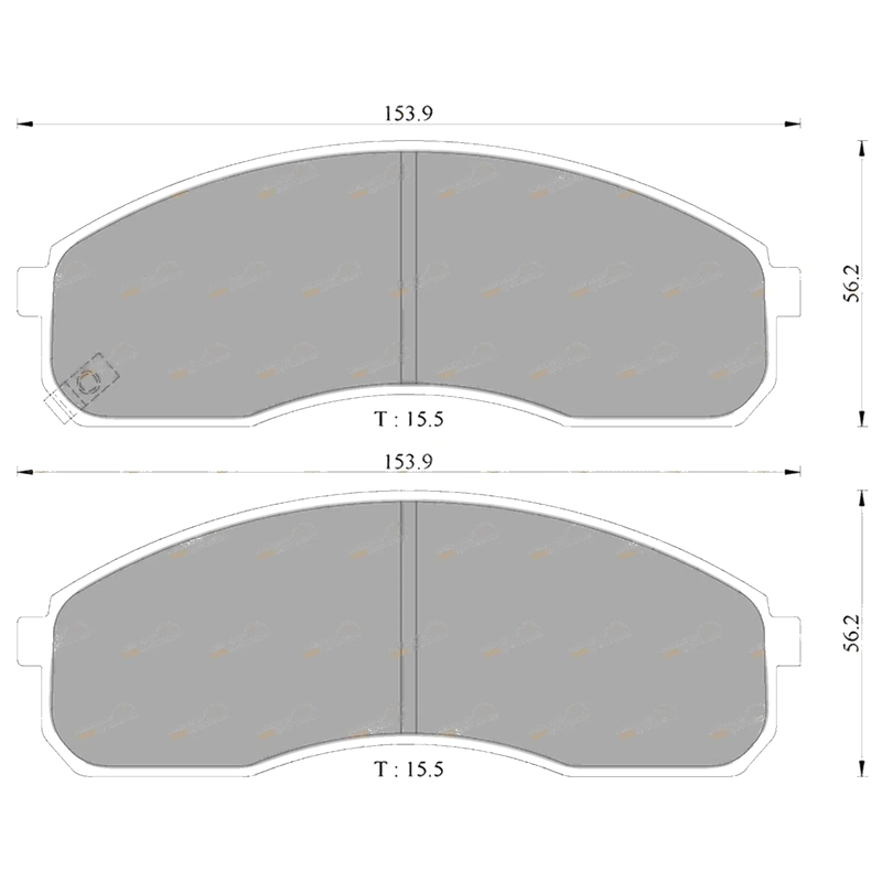 Kia Carnival Tora Front Disc Brake Pad Set (2002-2007)