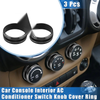 Jeep Wrangler JK JKU 3pcs Car AC Switch Knob Cover Ring (2011 - 2018)