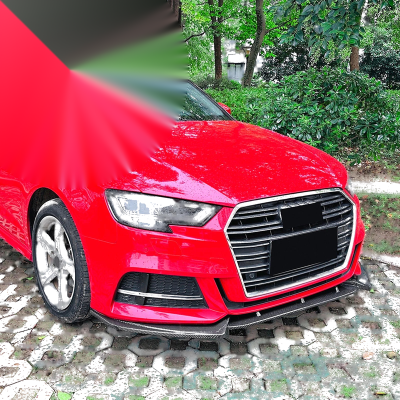 Audi A3 S3 8V Sline (2017-2020) Carbon Look Bumper Spoiler Lip
