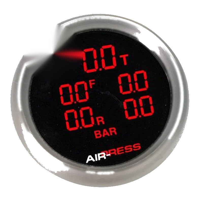 Car - BAR & PSI Sensors 52mm Dual Air Suspension Pressure Gauge (NPT)