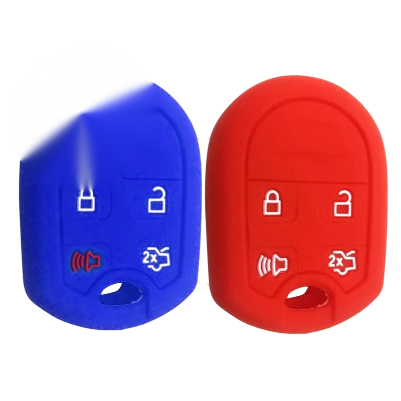 Ford Edge, Explorer, F-150, F-250, F-350 2 x Silicone 4 Button Key Cover Case