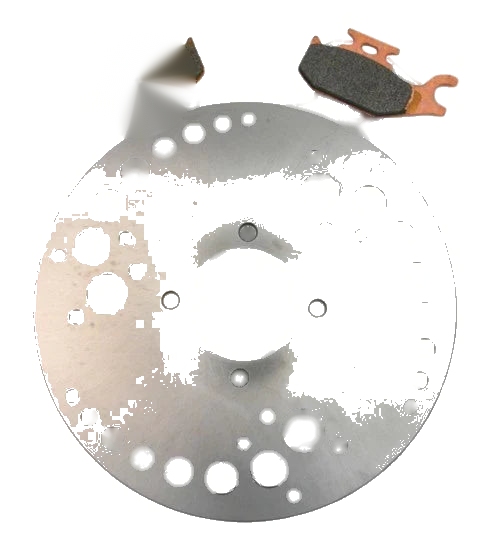 Yamaha Kodiak 400 Rear Brake Rotor & Pads 2x4 & 4x4 (2000–2002)