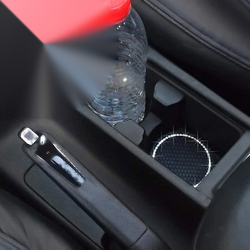 4x Rhinestone Car Cup Holder Coaster Anti-Slip Drink Pad Mat