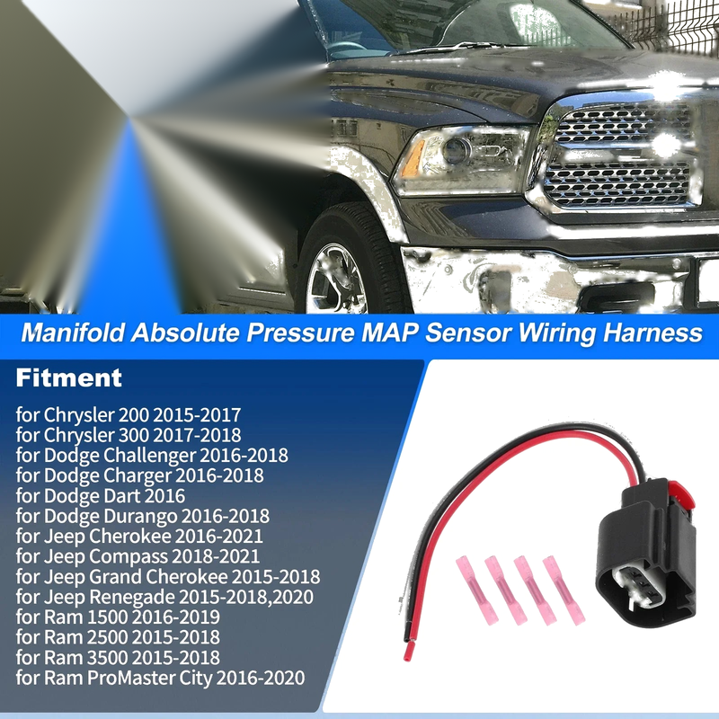 Chrysler Dodge Manifold Pressure Sensor with Connector (2005-2010)