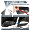Hyundai Tucson Rearview Mirror Cover Overlay Black Carbon Fiber (2022-2024)