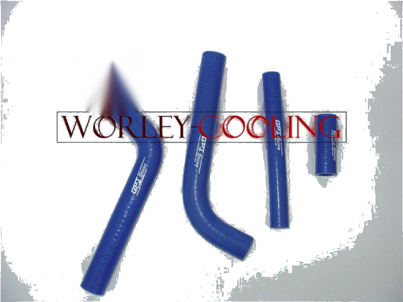 YAMAHA YZ125 Aluminum Radiator & Blue Hoses (2002-2004)