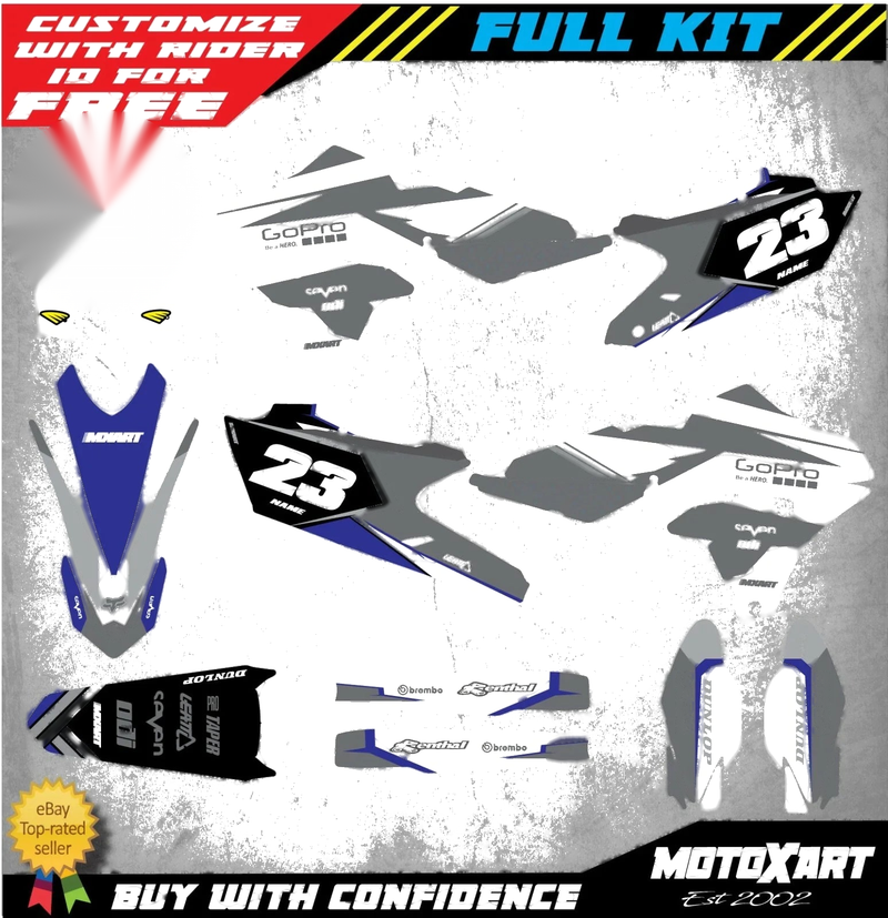 Yamaha YZF 450 (2014-2017) - STRENGTH STYLE Stickers Custom Graphics Kit