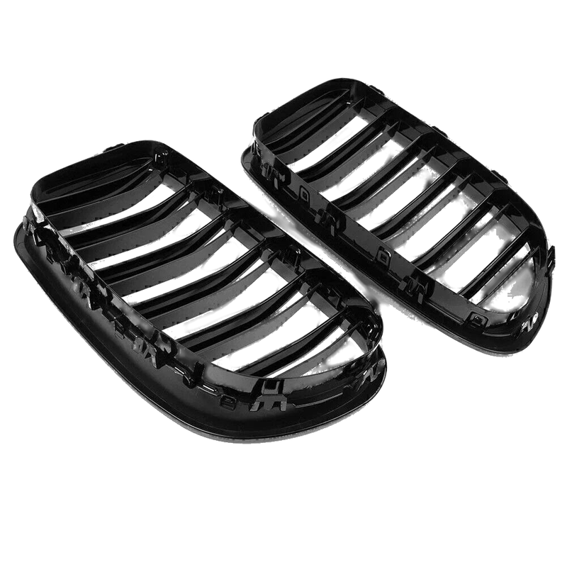 BMW 5-Series F10 F11 Gloss Black Front Kidney Grille (2010-2016)