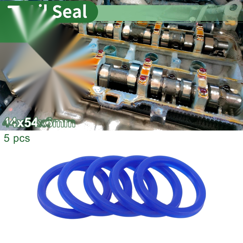 Oil Seal Rotary Shaft Seal TPU 44x54x6mm High Pressure Blue 5 Pcs