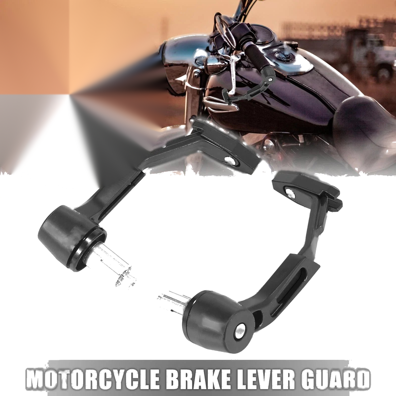 Pair 7/8" 22mm Motorcycle Brake Lever Guard Handlebar Protector Clutch Black