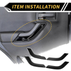 Jeep Wrangler Carbon Fiber Door Handle Bezel Cover Trims (2007-2018)
