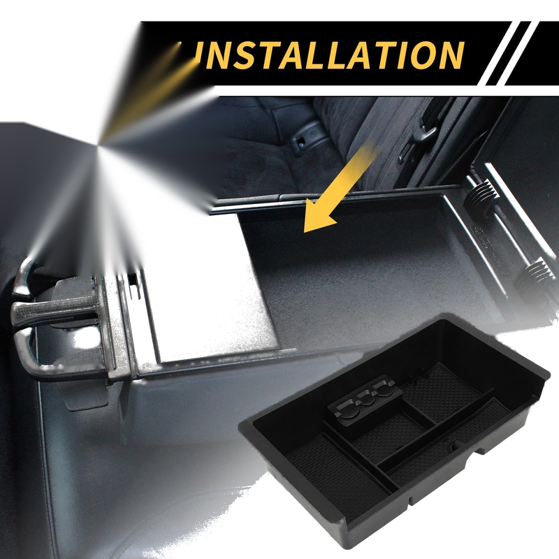 Chevy Silverado 1500 & GMC Sierra - Black Full Center Console Tray