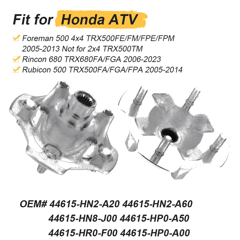 Honda TRX500 TRX680 Left or Right Front Wheel Hub