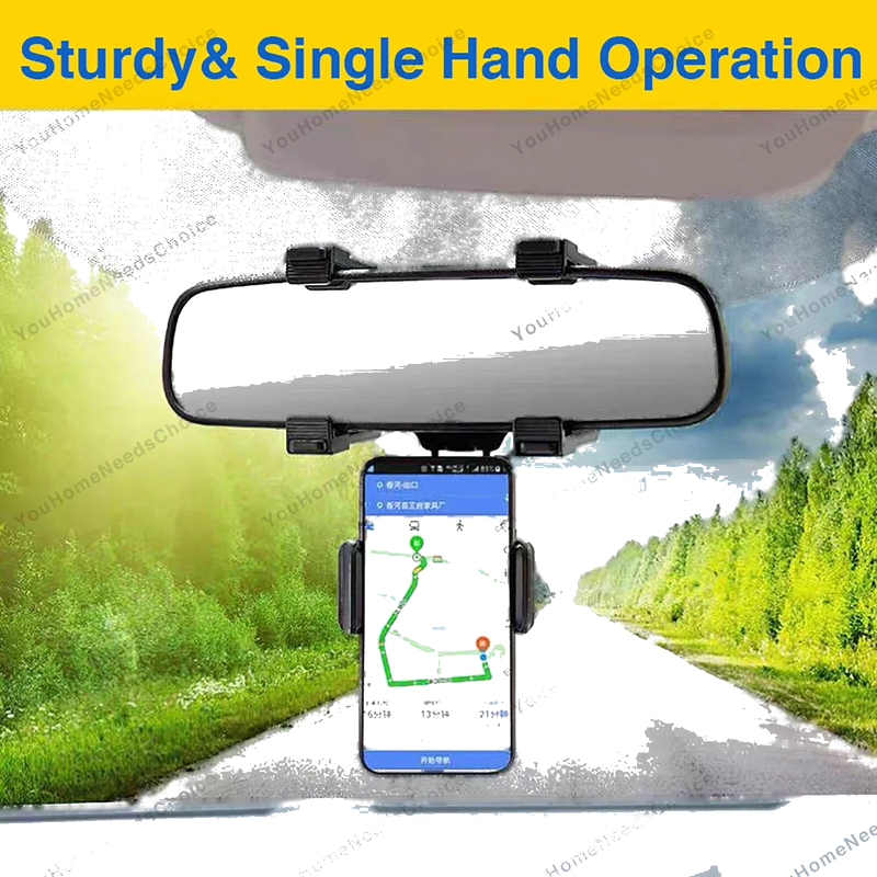 Cell Phone GPS Universal Auto Rear-view Mirror Mount Holder