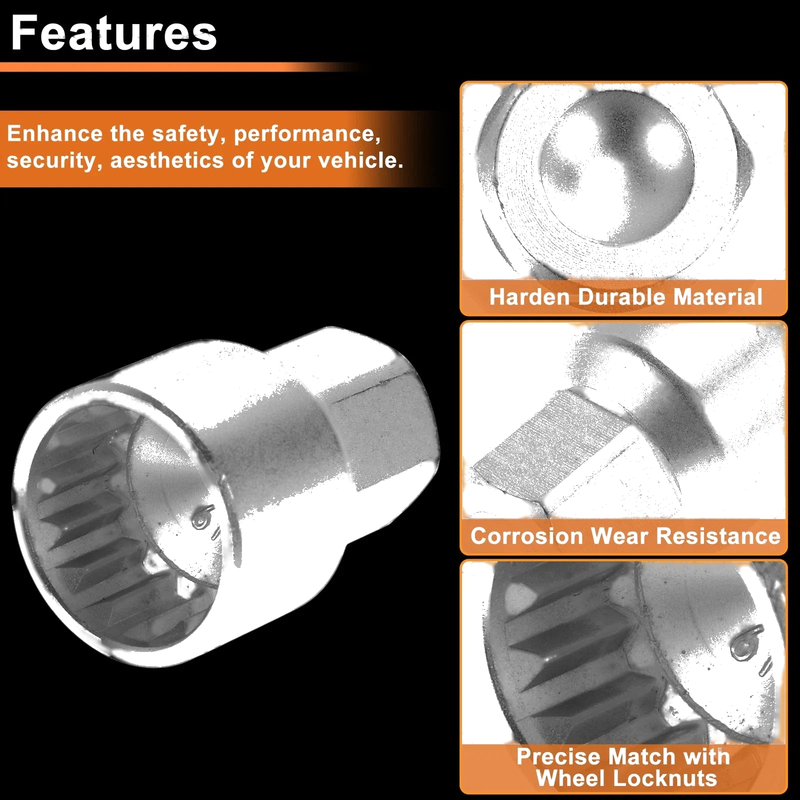 VW Touareg Removal Tool Wheel Lock Lug Nut Key Socket