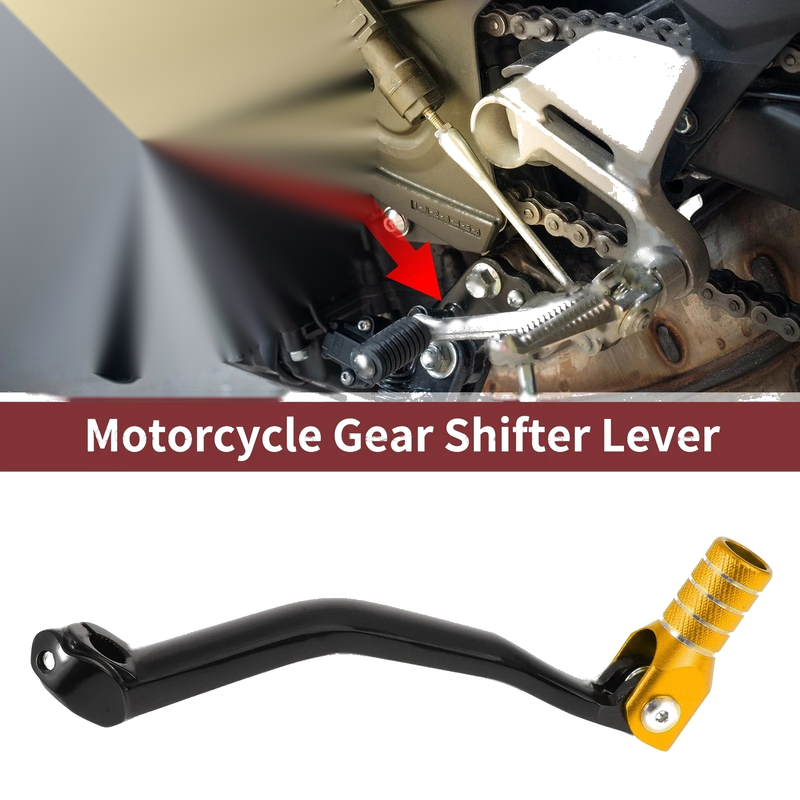 Yamaha YZ125 05-20 Black and Gold Tone Folding Shifter Lever (2005–2020)