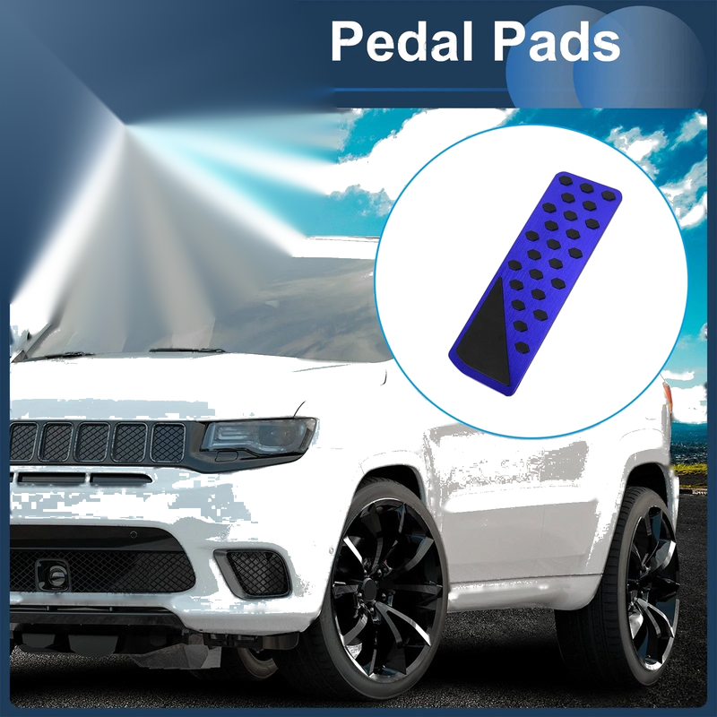 Jeep Grand Cherokee (2022-2025) Blue Aluminum Footrest Pedal Cover 1 Pcs