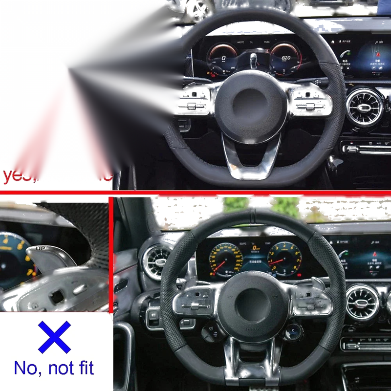 Mercedes-Benz Carbon Fiber Auto Steering Wheel Paddle Shifter Extensions