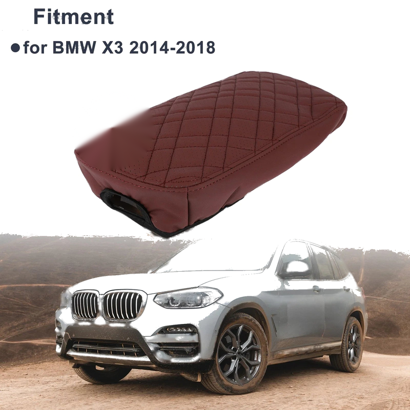 BMW X3 (2014-2018) 1 Pc Car Center Console Cover Wine Red