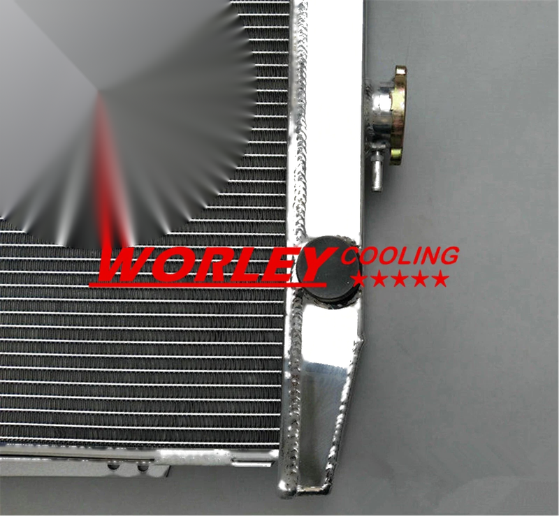 Ford Customline V8 Police Interceptor Aluminum Radiator + Fans (1954-1956)