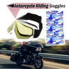 1 Set Motorcycle Riding Goggles Yellow Lens White Frame PC Cycling Sunglasses