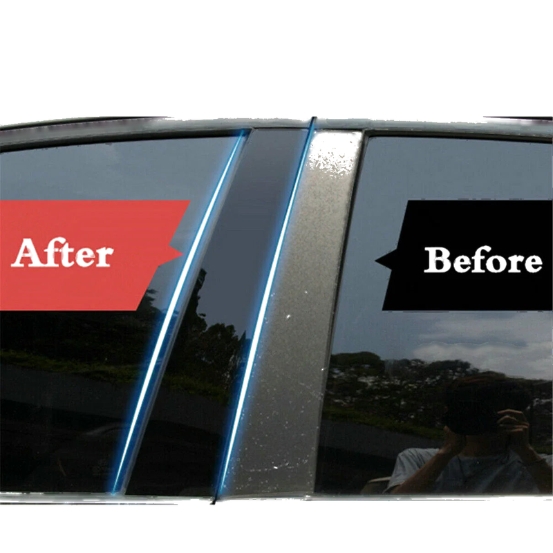 Ford F-150 4 x Black Extended Pillar Post Door Trim Covers (2004–2014)