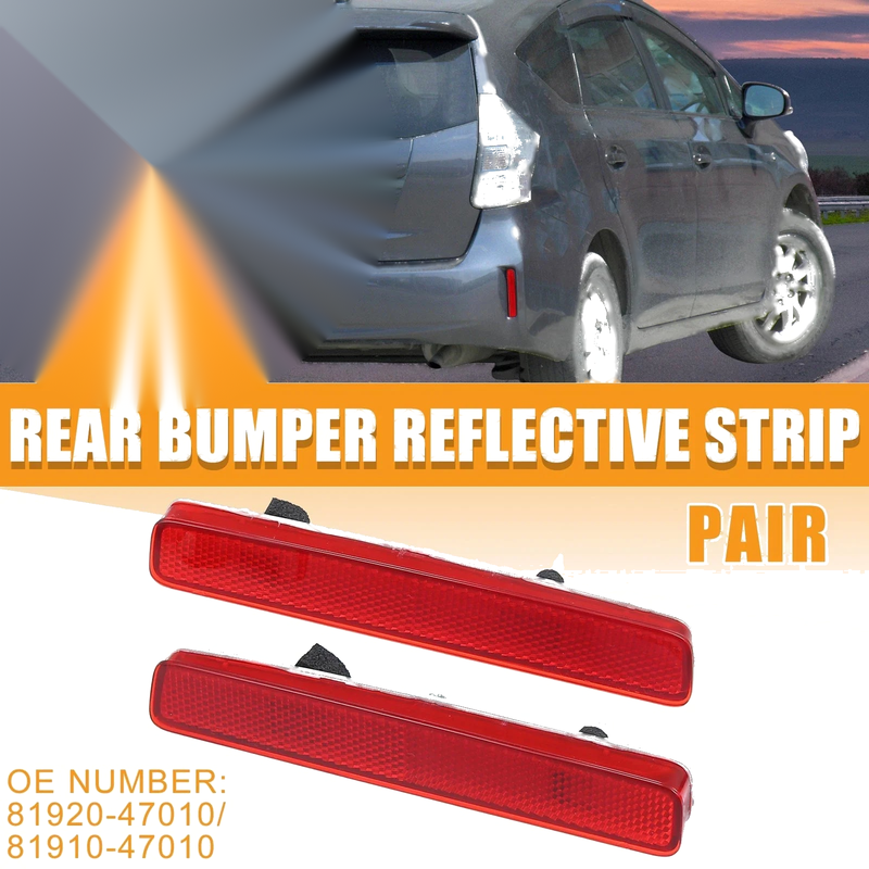 Toyota Prius Pair Bumper Reflector Side Marker Strip (2004–2009)