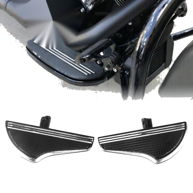 Harley Davidson Softail Black White Rear Passenger Foot Pegs (2018-2025)
