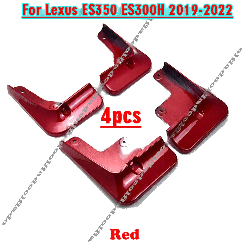 Lexus ES350 ES300H Red 4x Mud Flaps (2019–2022)
