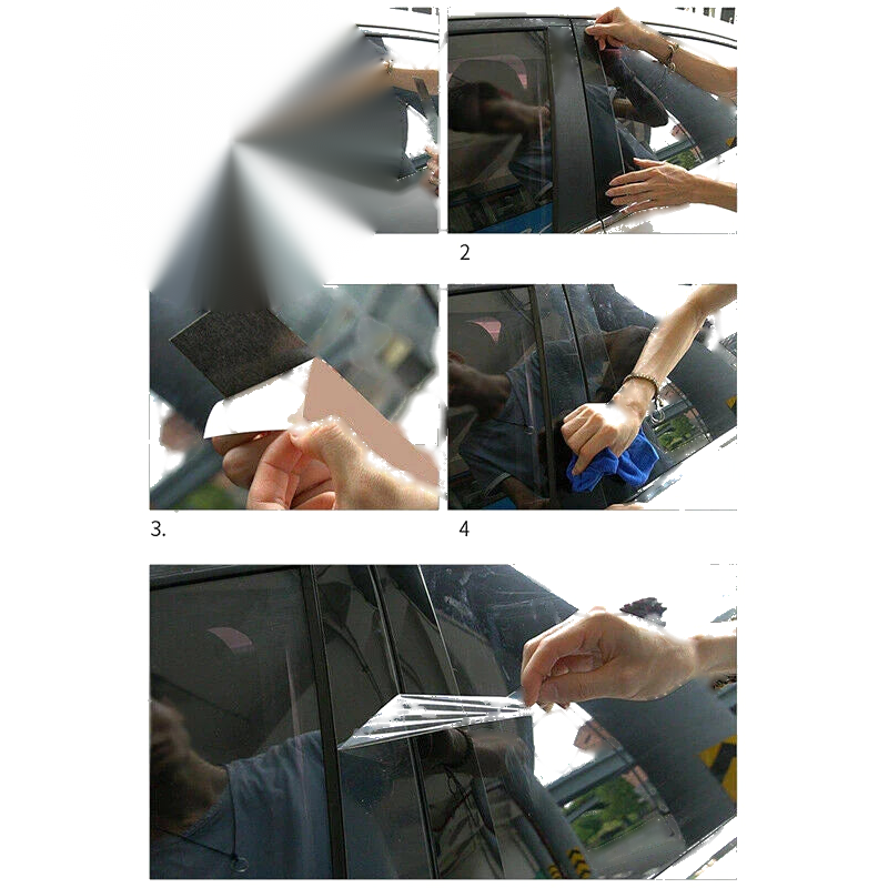Honda Civic 8Pcs Carbon Fiber Pillar Posts Cover Door Trim (2012–2015)