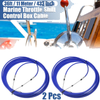 Yamaha Blue 2pcs 36ft Marine Type Shift Remote Control Box Cable