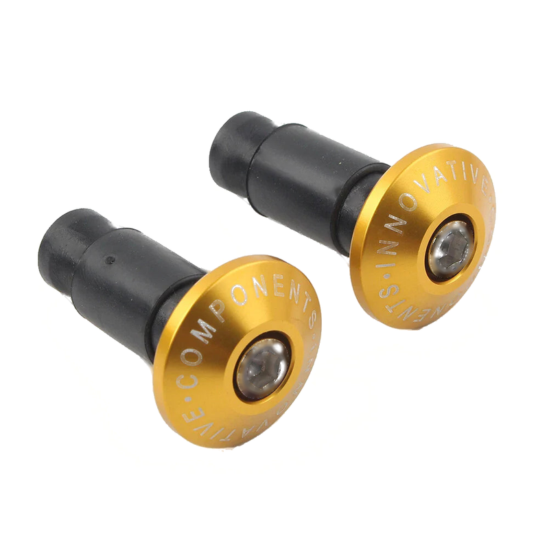 Motorcycle Dirt Bike Gold 7/8'' Handlebar End Cap Plugs