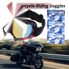 Motorcycle Riding Goggles Colorful Lens Red Black White Frame PC TPU